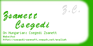 zsanett csegedi business card